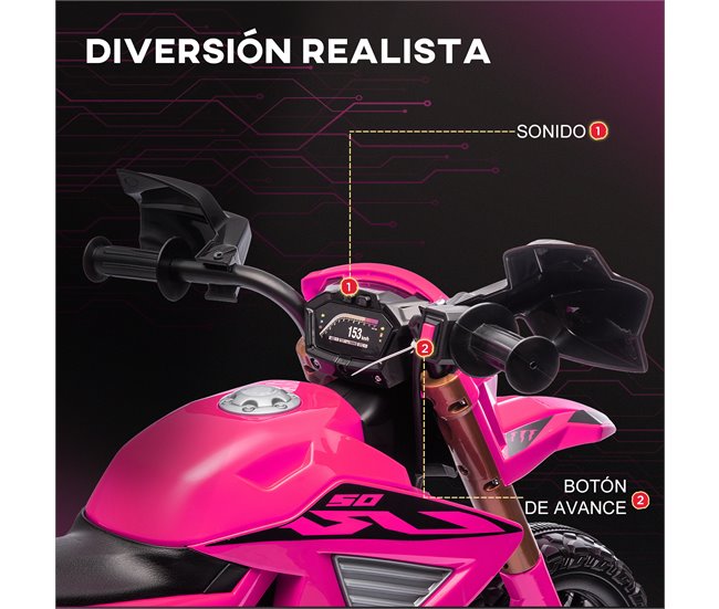 Mota Elétrica para Crianças Plástico e Metal AIYAPLAY Rosa