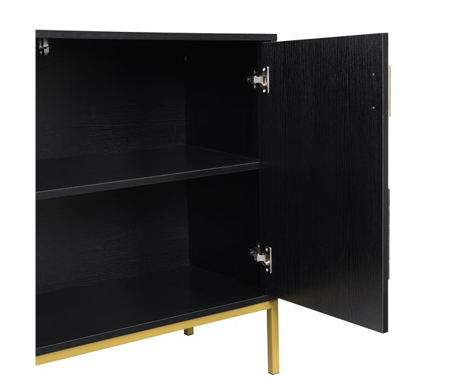 Aparadores 160 Preto/ Madeira