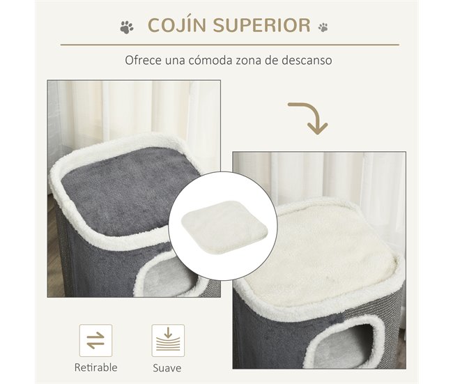 Barril Arranhador para Gatos Cinza