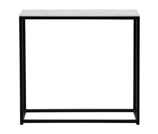 Beliani Consola DELANO 80 Branco/ Preto