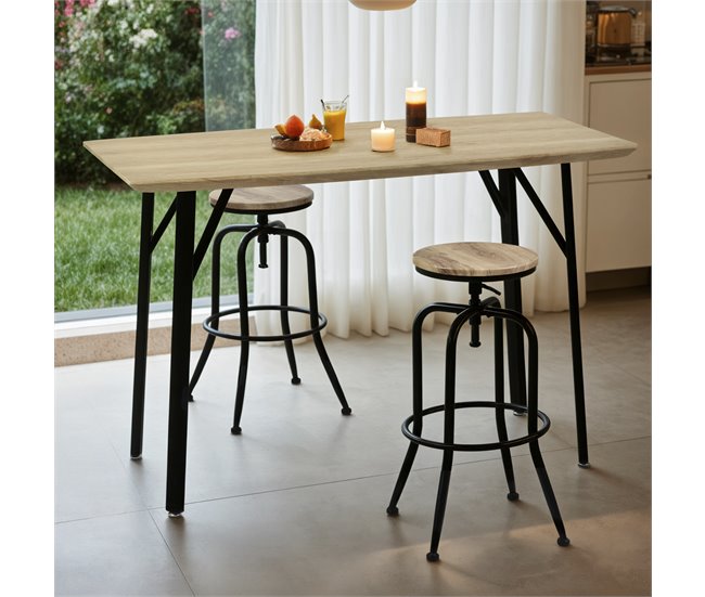 Mesa de jantar alta YAZ carvalho Carvalho