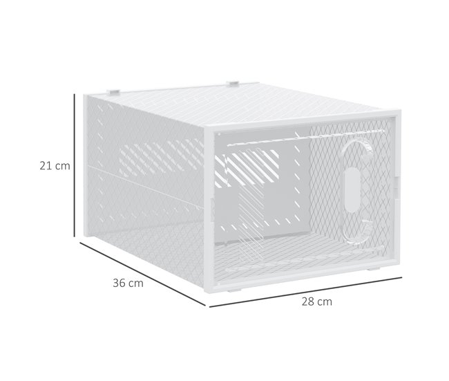 Armário Modular PP HOMCOM, casa - móveis de armazenamento 28 Branco