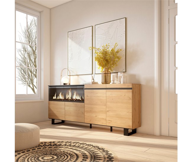 Aparadores para sala de estar 208 Carvalho