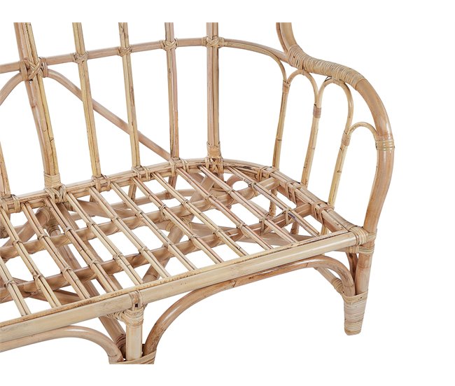Beliani Conjunto lounge Rattan/vime BRINDISI Creme