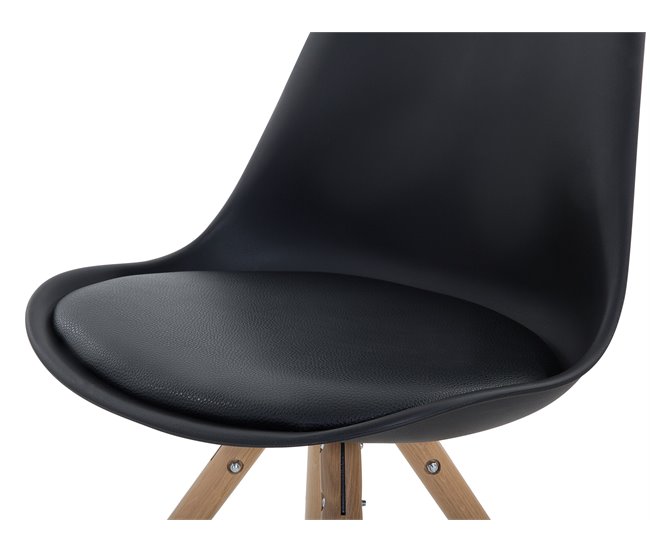 Beliani Silla de comedor DAKOTA Preto