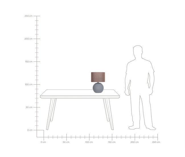 Beliani Candeeiro de mesa AREOSO Cinza