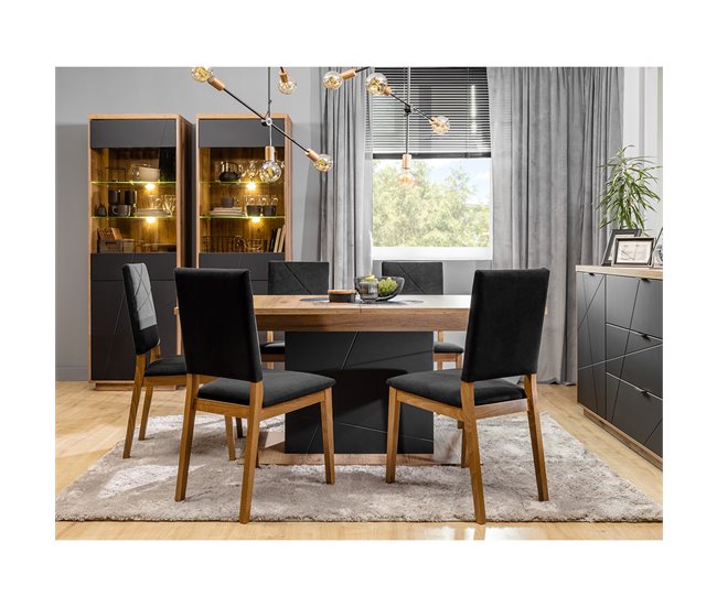 Vitrina de 2 portas Sven Madeira