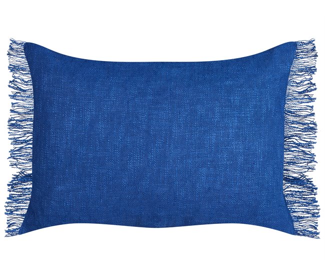 Beliani Almofada decorativa MABA Azul Marino