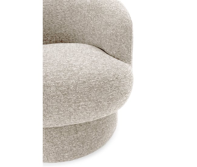 Cadeirão decorativo rotativo DALI cor bege Bege