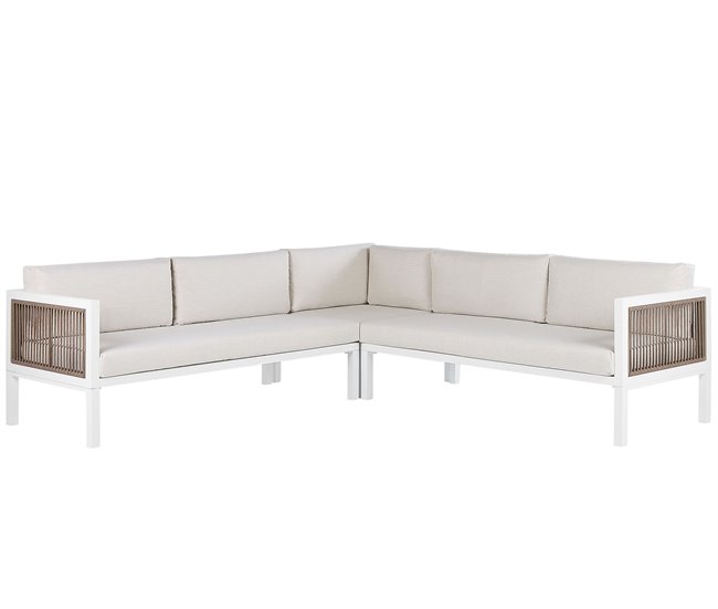 Beliani Conjunto de jardín BORELLO Branco