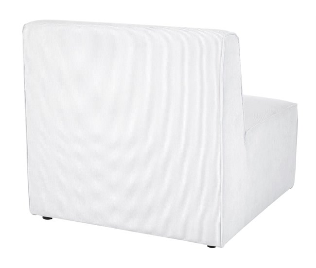 Beliani Chaise longue Bombazine LEMVIG Branco/ Bege