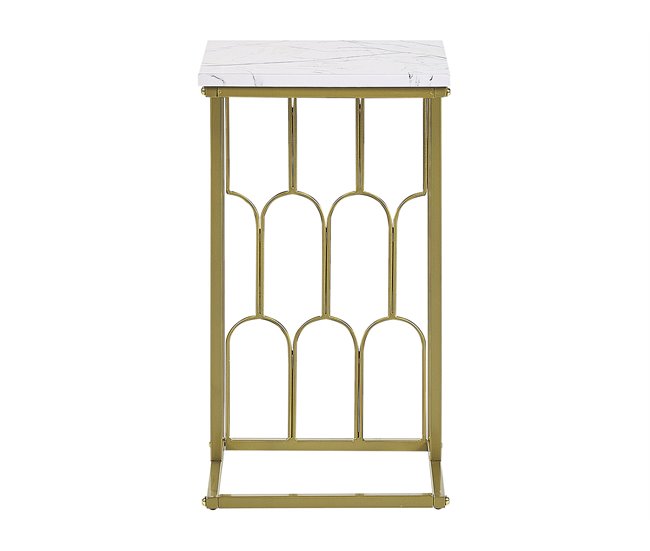 Beliani Mesa auxiliar PANDALE 30x30 Branco