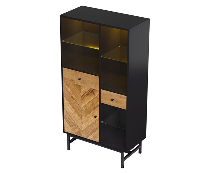 Aparadores Preto/ Madeira