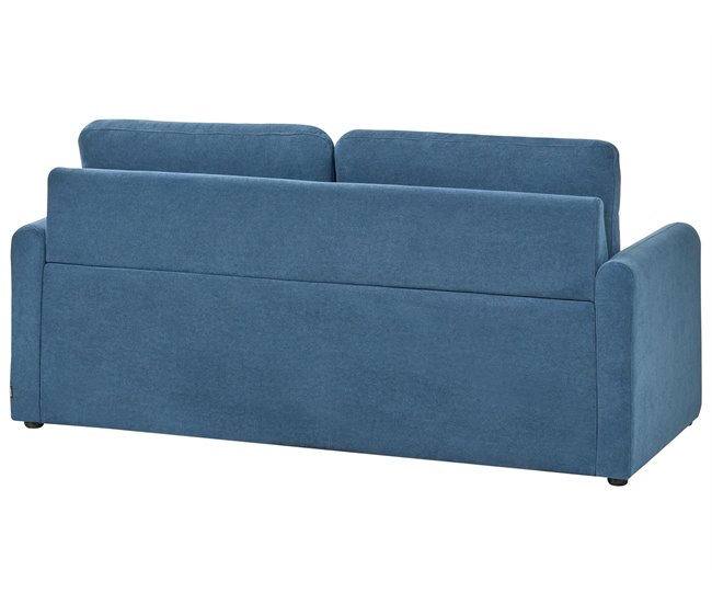 Beliani Sofá-cama Poliéster Azul