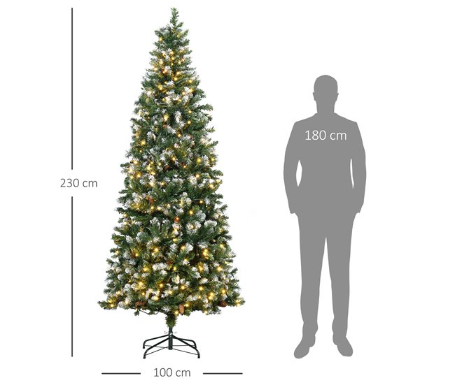 Árvore de Natal PVC e Aço HOMCOM, casa - natal Verde