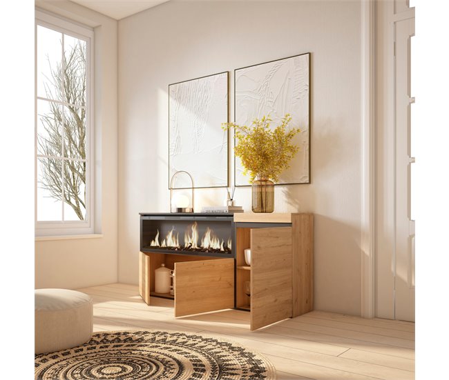 Aparadores para sala de estar 158 Carvalho