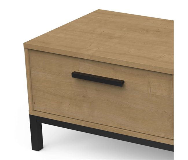 Sala de estar moderna Sala de jantar Banco Armário de TV 1 gaveta 1 porta Carvalho