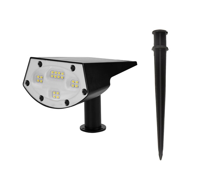 Aktive Projetor LED solar 5-10 lúmens Design 2 em 1 Preto