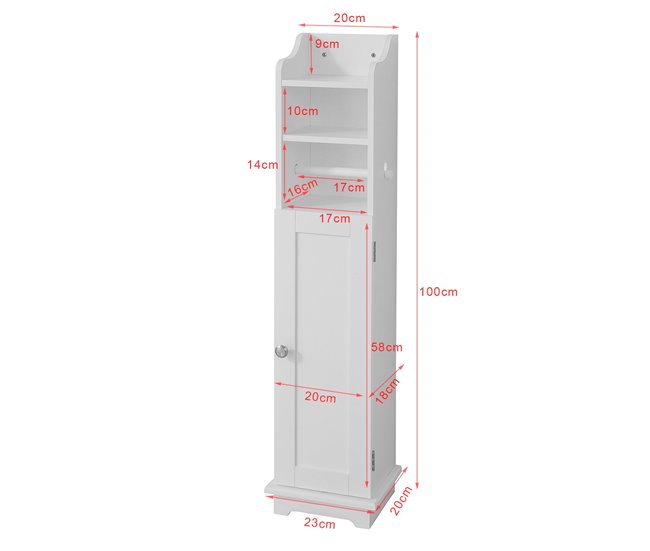 Suporte para papel higiénico FRG177-W SoBuy Branco