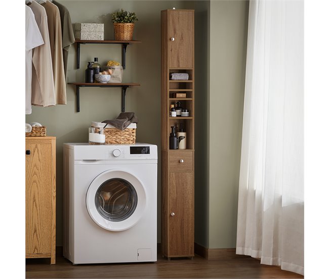 Armário de banho com 2 portas BZR34-PF SoBuy 20 Castanho