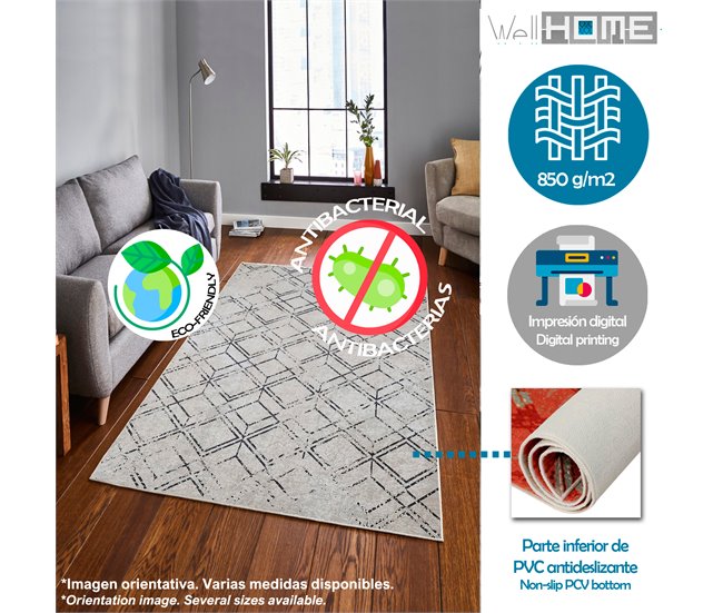 80 x 150 cm de tapete 150x80 Bege