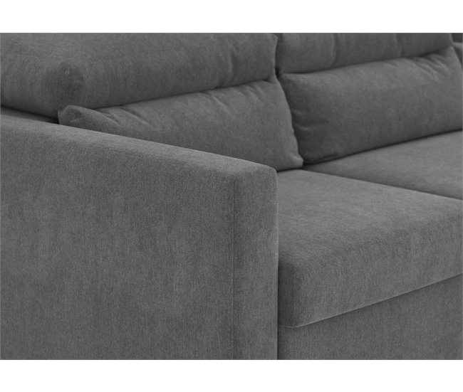 Chaise longue conversível em cama ARAM Cinza