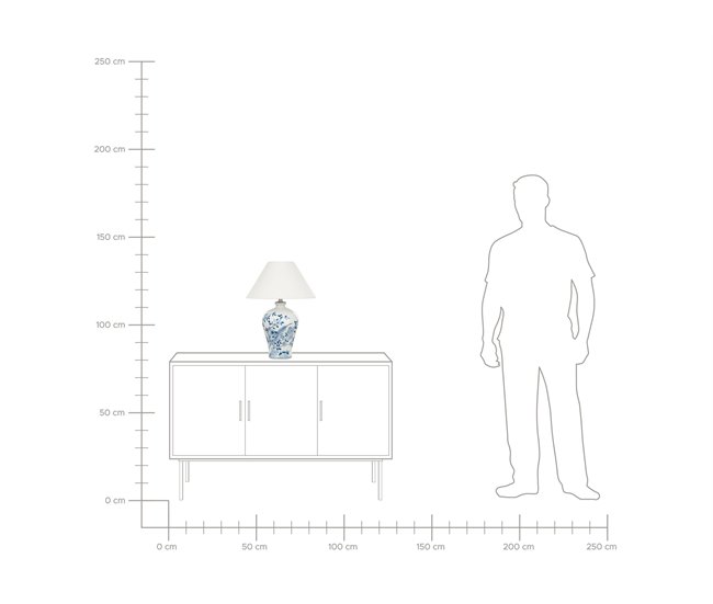 Beliani Candeeiro de mesa MAGROS Branco/ Bege
