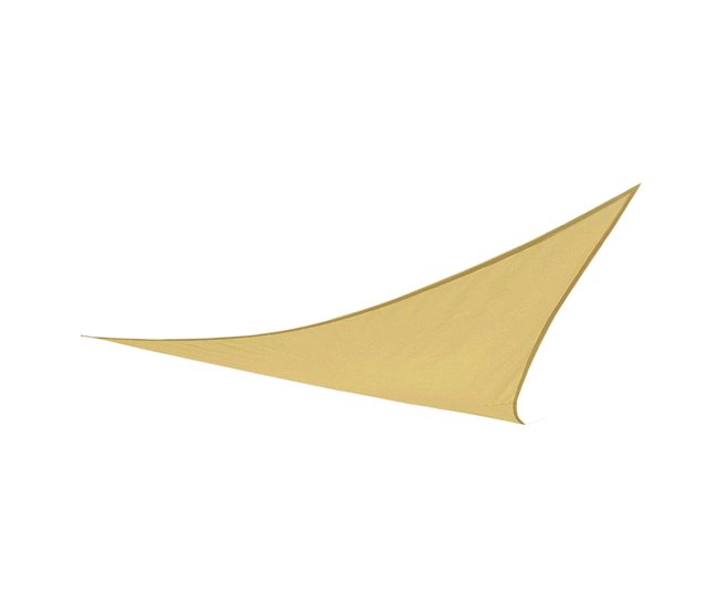 Toldo de sombra triangular Aktive Garden cor creme Creme