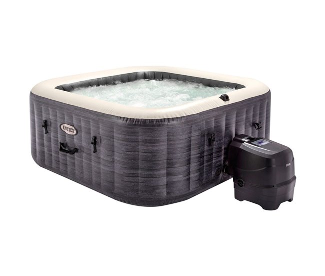 Jacuzzi insuflável Greystone Deluxe 4 pessoas INTEX Cinza