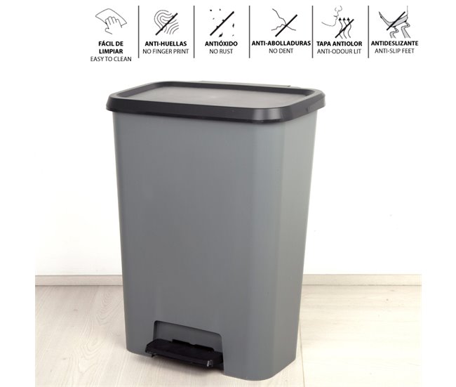 Curver Caixote do lixo Compatta 50L Cinza