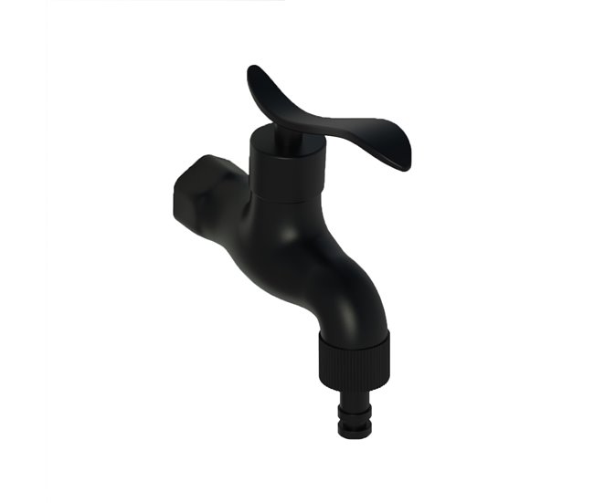 Sined TRITONE Garden fountain em HDPE com fornecimento de engates rápidos, Preto Preto
