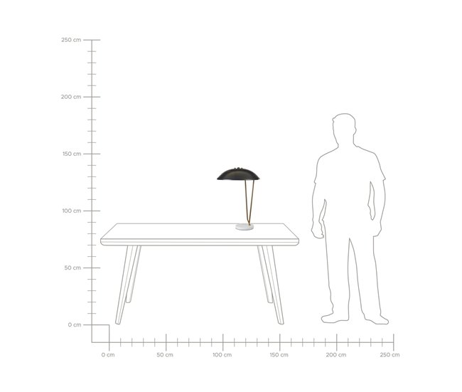 Beliani Candeeiro de mesa DANTO Preto