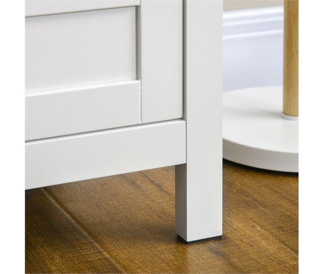 Aparador MDF, Painel de Partículas e Vidro HOMCOM 120 Branco