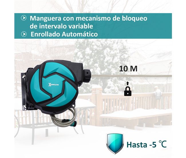 Carretel de Mangueira de Água Plástico, PVC DURHAND Multicor