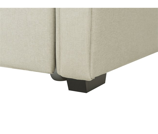 Beliani Cama com estrado Poliéster LIBOURNE 184x220 Azul Marino