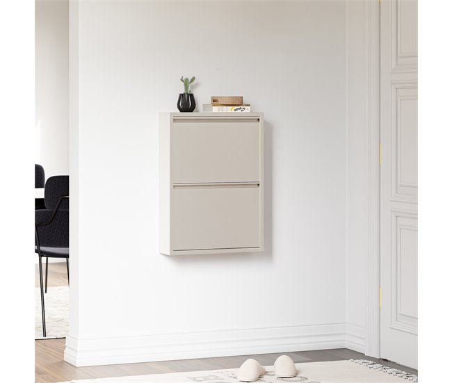 apateira Sokndal com 2 portas Branco/ Bege