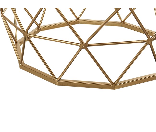 Beliani Mesa de apoio HALSEY 43x43 Dourado