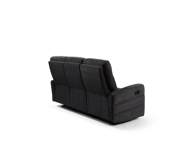Sofá 3 lugares relax manual ZEUS cor cinza Cinza