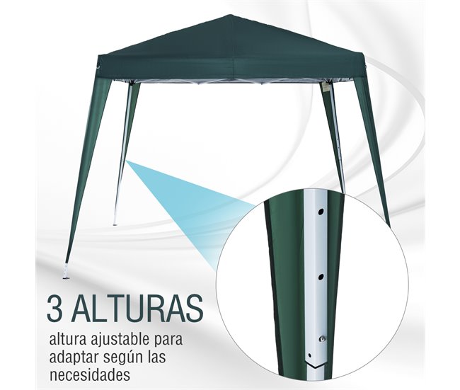 Tenda Dobrável Aço e Tecido Oxford Outsunny 240x240 Verde