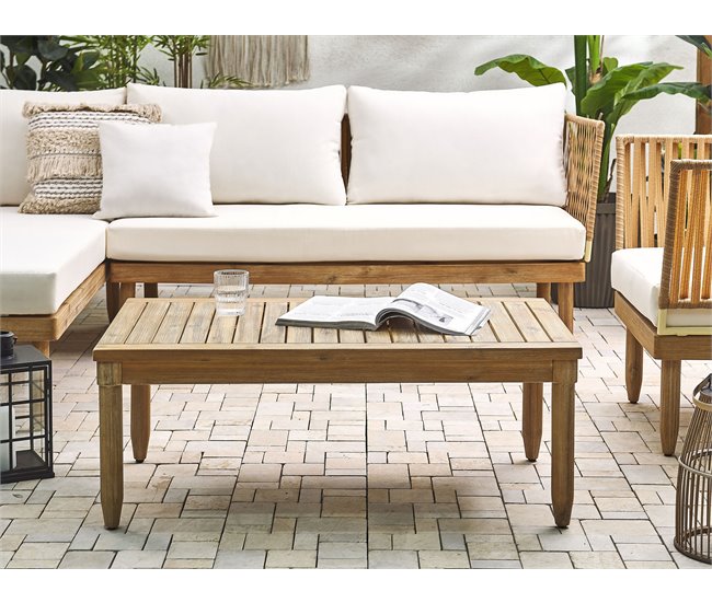 Beliani Conjunto de jardín CREMONA Branco/ Bege