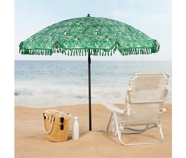 Aktive Guarda-sol samambaias com franjas Azul