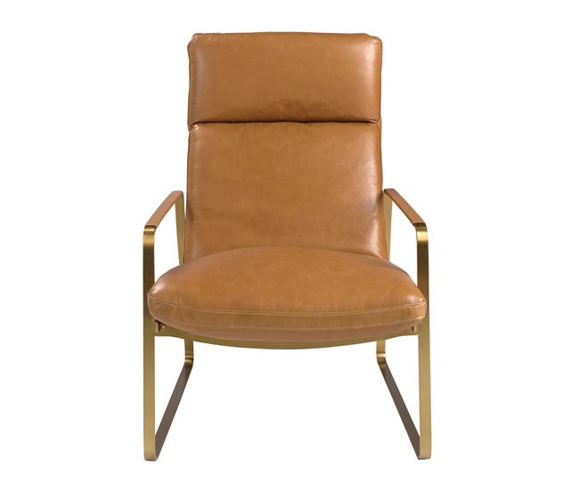 ANGEL CERDA Poltrona de couro Camel Camel