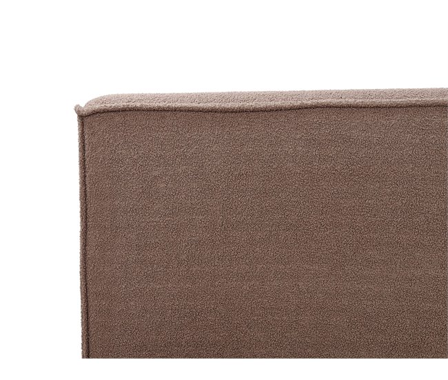 Beliani Cama com estrado Bouclé LINARDS 210x242 Branco