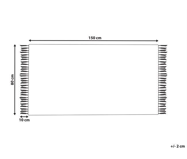 Beliani Entrelaçado KALFA 80x150 Multicor