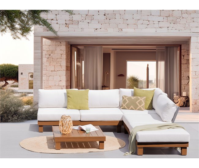 Beliani Conjunto lounge SANZA Branco