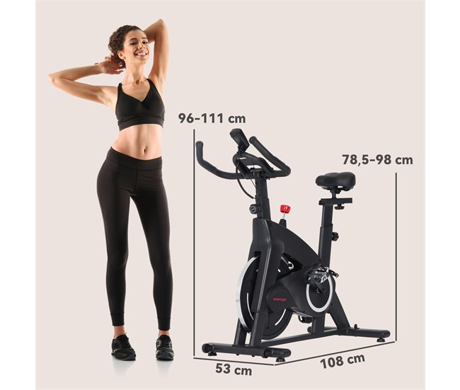 Bicicleta Estática Aço e ABS SPORTNOW Preto