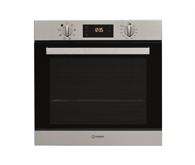 Forno elétrico INDESIT IFW 6540 P IX pirolítico 66 litros A Preto/ Inox