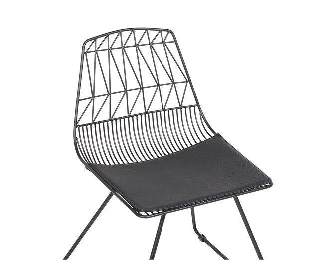 Beliani Silla de comedor HARLAN Preto