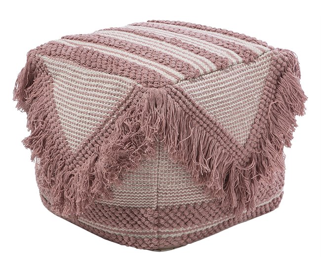 Beliani Pufe KOCHI Rosa
