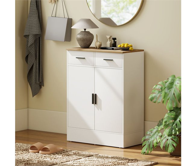 Aparador Melamina de Madeira HOMCOM Castanho